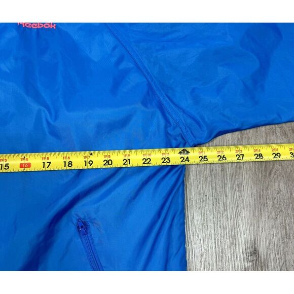 VINTAGE Reebok Sport Windbreaker Jacket Adult Large Full Zip Hoodie Bright 90s - Picture 7 of 10